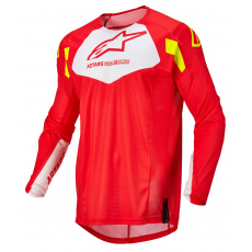 dres TECHSTAR FACTORY 2022, ALPINESTARS (červená fluo/bílá/žlutá fluo) dres TECHSTAR FACTORY 2022, ALPINESTARS (červená fluo/bílá/žlutá fluo)