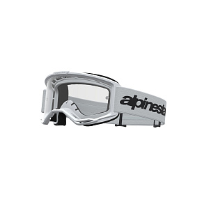brýle VISION 3 WORDMARK, ALPINESTARS (bílá/černá, čiré plexi) 2027