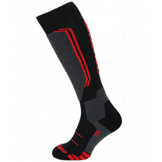 lyžařské ponožky BLIZZARD Allround wool ski socks, black/anthracite/red