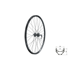 KELLYS Zapletené kolo přední KLS DRAFT DSC F, 27,5", black KELLYS Zapletené kolo přední KLS DRAFT DSC F, 27,5", black
