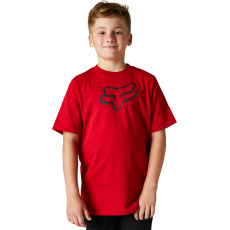 Dětské triko Fox Youth Legacy Ss Tee Flame Red 