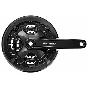 kliky SHIMANO FC-MT101-L, 170mm, 40-30-22 zubů, černé, s krytem, 9 speed, pro osu čtyřhran kliky SHIMANO FC-MT101-L, 170mm, 40-30-22 zubů, černé, s krytem, 9 speed, pro osu čtyřhran