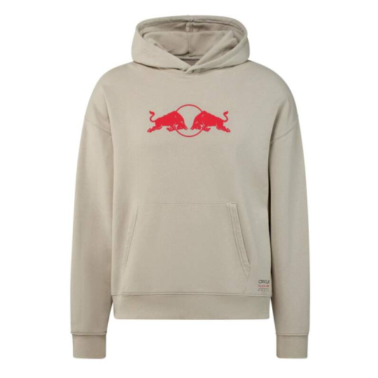 Mikina s kapucí Oracle Red Bul Racing edice SPARK písková s logem - S Mikina s kapucí Oracle Red Bul Racing edice SPARK písková s logem - S