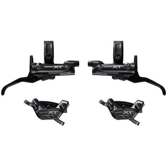 brzda kotoučová SHIMANO XT M8220 čtyřpístková p+z komplet bez kotoučů a adapteru, J-kit, v krabičce brzda kotoučová SHIMANO XT M8220 čtyřpístková p+z komplet bez kotoučů a adapteru, J-kit, v krabičce