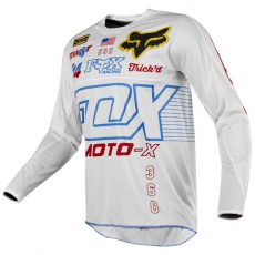 Pánský MX dres Fox Racing 360 RWT LE Jersey White/Red/Blue Pánský MX dres Fox Racing 360 RWT LE Jersey White/Red/Blue