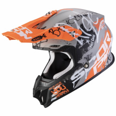Moto přilba SCORPION VX-16 AIR ORATIO matná šedo/oranžová Moto přilba SCORPION VX-16 AIR ORATIO matná šedo/oranžová