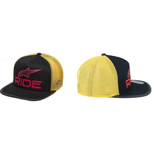 Alpinestars Ride 4.0 Trucker kšiltovka - černá/žlutá/červená