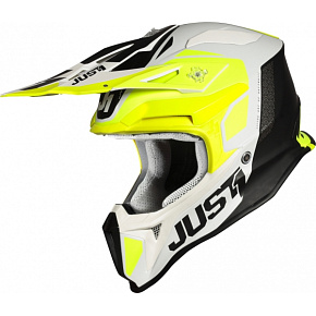 Moto přilba JUST1 J18 PULSAR neonově žluto/bílo/černá Moto přilba JUST1 J18 PULSAR neonově žluto/bílo/černá