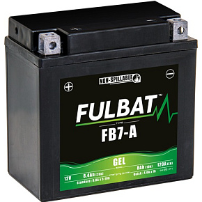 baterie 12V, YB7-A GEL, 12V, 8Ah, 120A, bezúdržbová GEL technologie 135x75x133 FULBAT (aktivovaná ve výrobě)
