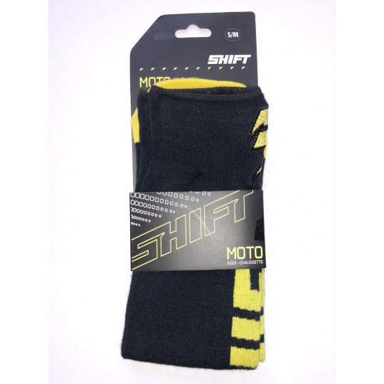 Dětské podkolenky Shift Youth Moto Sock Black/Yellow S/M