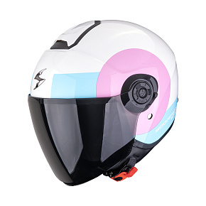 Moto přilba SCORPION EXO-CITY II SHEER bílo/růžovo/světle modrá