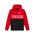 mikina PARALLEL HOODIE, ALPINESTARS (červená/černá)