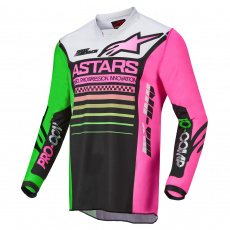 dres RACER COMPASS KIDS 2022, ALPINESTARS, dětské (černá/zelená neon/růžová fluo) dres RACER COMPASS KIDS 2022, ALPINESTARS, dětské (černá/zelená neon/růžová fluo)