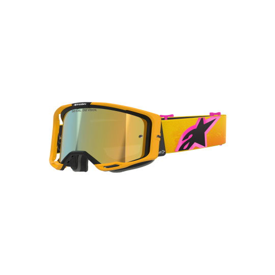 brýle VISION 8 CORP, ALPINESTARS (oranžová/žlutá/růžová, zrcadlové zlaté plexi) 2026