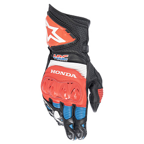 rukavice GP PRO R 3 HONDA kolekce, ALPINESTARS (černá/červená fluo/modrá/bílá) rukavice GP PRO R 3 HONDA kolekce, ALPINESTARS (černá/červená fluo/modrá/bílá)