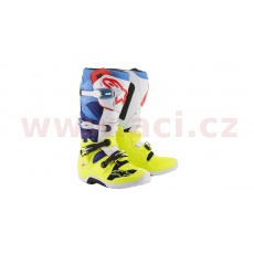 boty TECH 7 2020, ALPINESTARS (žluté fluo/světle modré/modré/červené/černé) boty TECH 7 2020, ALPINESTARS (žluté fluo/světle modré/modré/červené/černé)