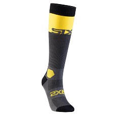 SIXS LONG RACING V2 podkolenky šedá/žlutá