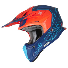 Moto přilba JUST1 J18 VERTIGO matná modro/bílo/fluo oranžová Moto přilba JUST1 J18 VERTIGO matná modro/bílo/fluo oranžová