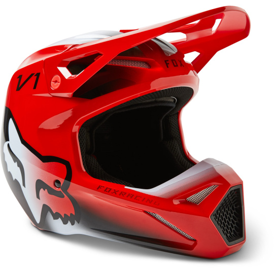 Pánská přilba Fox V1 Toxsyk Helmet Dot/Ece  Fluorescent Red