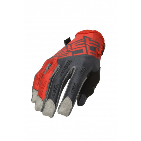 ACERBIS motokrosové rukavice MX X-H červená/šedá