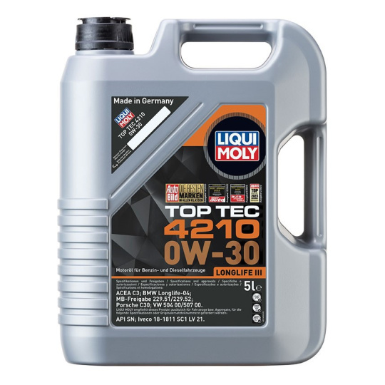 LIQUI MOLY Top Tec 4210 0W-30, syntetický motorový olej 5 l