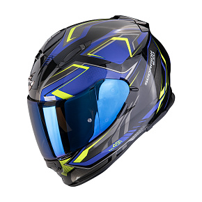 Moto přilba SCORPION EXO-491 ZUMO černo/modro/fluo žlutá Moto přilba SCORPION EXO-491 ZUMO černo/modro/fluo žlutá