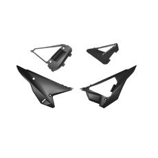 boční číslové tabulky (vč. krytu vzduch. filtru) REVOLUTION HONDA, RTECH (černá)