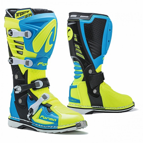Moto boty FORMA PREDATOR 2.0 světle modro/žluté fluo Moto boty FORMA PREDATOR 2.0 světle modro/žluté fluo