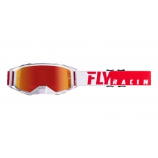 brýle ZONE PRO 2019, FLY RACING (červené/bílá, červené chrom plexi) brýle ZONE PRO 2019, FLY RACING (červené/bílá, červené chrom plexi)