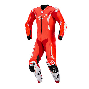 jednodílná kombinéza GP TECH V5, ALPINESTARS (červená fluo/červená/bílá) 2027