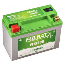 lithiová baterie LiFePO4 YTX20H-BS FULBAT 12V, 12Ah, 720A, hmotnost 1,12 kg, 175x87x155 nahrazuje typy: (YTX20-BS)