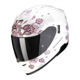 Moto přilba SCORPION EXO-520 AIR TINA perleťově bílo/stříbrná