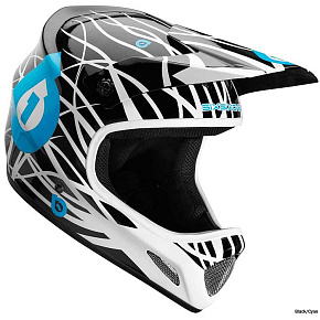 661 Evo helma Wired černo/modrá SixSixOne - black/cyan