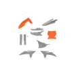 plastový full kit pasuje na   SX/SXF 25- šedá/oranž