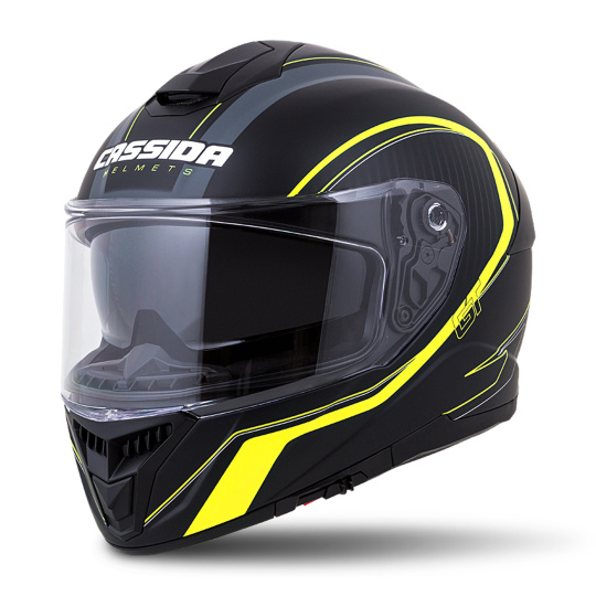přilba Integral GT 2.0 Reptyl, CASSIDA (černá/žlutá fluo/bílá, balení vč. Pinlock folie)
