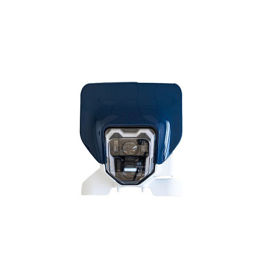 přední maska včetně LED světla HUSQVARNA, RTECH (modro-bílá)