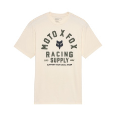 Pánské triko Fox Local Racer Ss Prem Tee  Off White