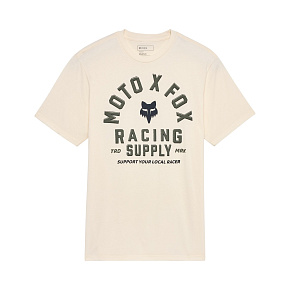 Pánské triko Fox Local Racer Ss Prem Tee  Off White