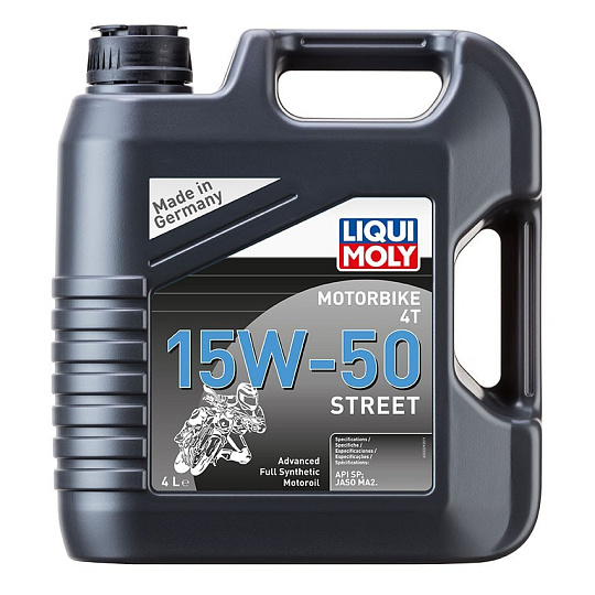 LIQUI MOLY Motorbike 4T 15W50 Street, polosyntetický motorový olej 4 l LIQUI MOLY Motorbike 4T 15W50 Street, polosyntetický motorový olej 4 l