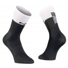 Cyklo ponožky Northwave Work Less Ride More Sock Black/White Cyklo ponožky Northwave Work Less Ride More Sock Black/White