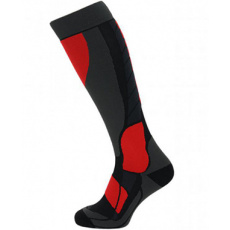 lyžařské ponožky BLIZZARD Compress 120 ski socks, black/grey/red lyžařské ponožky BLIZZARD Compress 120 ski socks, black/grey/red