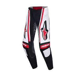 kalhoty TECHSTAR NOMUR, ALPINESTARS (černá/bílá/červená) 2026 kalhoty TECHSTAR NOMUR, ALPINESTARS (černá/bílá/červená) 2026