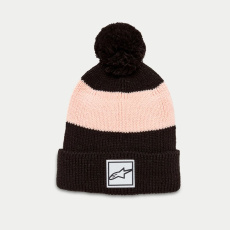 Alpinestars Woman´s Bobble beanie čepice - černá/růžová Alpinestars Woman´s Bobble beanie čepice - černá/růžová