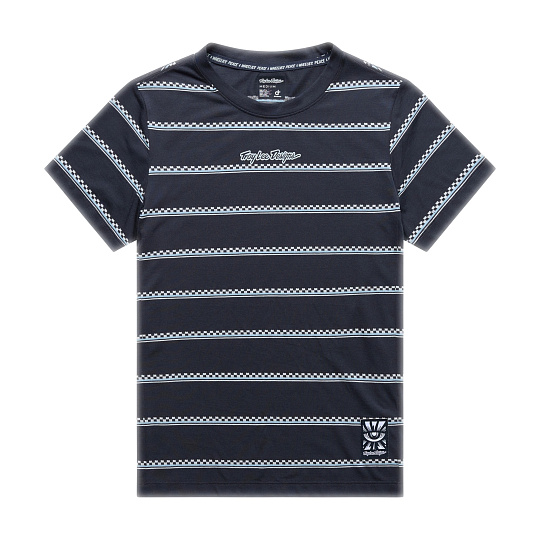 TLD DÁMSKÝ DRES S KRÁTKÝM RUKÁVEM LILIUM RIDE TEE CHECKED OUT CARBON (37501600)