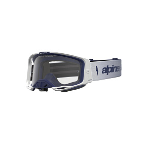 brýle VISION 8 AMBER, ALPINESTARS (modrá/bílá, čiré plexi) 2027 brýle VISION 8 AMBER, ALPINESTARS (modrá/bílá, čiré plexi) 2027