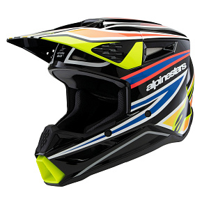 přilba S-M3 WURX, ALPINESTARS, dětská (černá/žlutá fluo/modrá/červená) 2027 přilba S-M3 WURX, ALPINESTARS, dětská (černá/žlutá fluo/modrá/červená) 2027