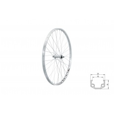 KELLYS Zapletené kolo přední KLS EVENT V-brake F, 26", silver KELLYS Zapletené kolo přední KLS EVENT V-brake F, 26", silver