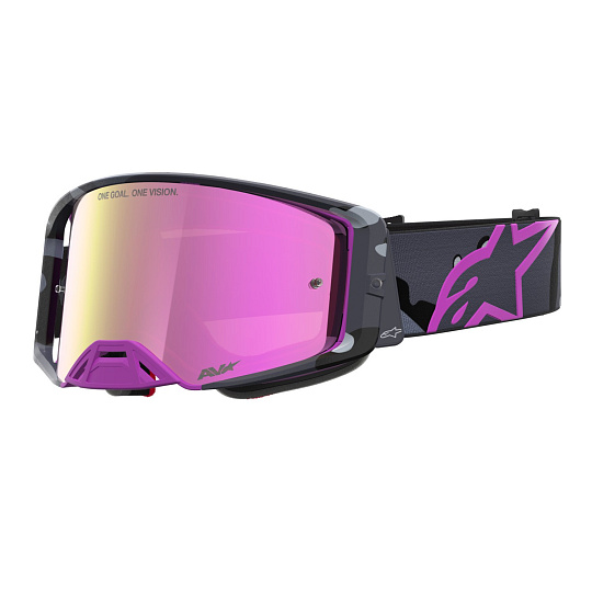 brýle SUPERTECH limitované edice LONE, ALPINESTARS (fialová camo, zrcadlové růžové plexi) 2026