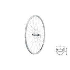 KELLYS Zapletené kolo přední KLS DRAFT V-brake F, 28/29", silver 19mm KELLYS Zapletené kolo přední KLS DRAFT V-brake F, 28/29", silver 19mm