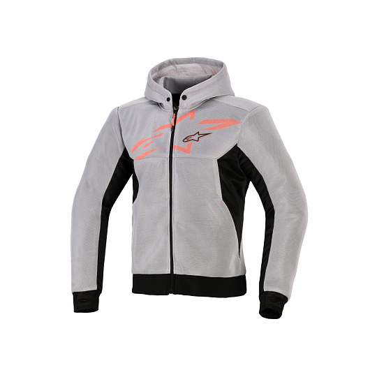 bunda CHROME SUPERAIRFLOW, ALPINESTARS (černá/světle šedá/červená fluo) 2026 bunda CHROME SUPERAIRFLOW, ALPINESTARS (černá/světle šedá/červená fluo) 2026